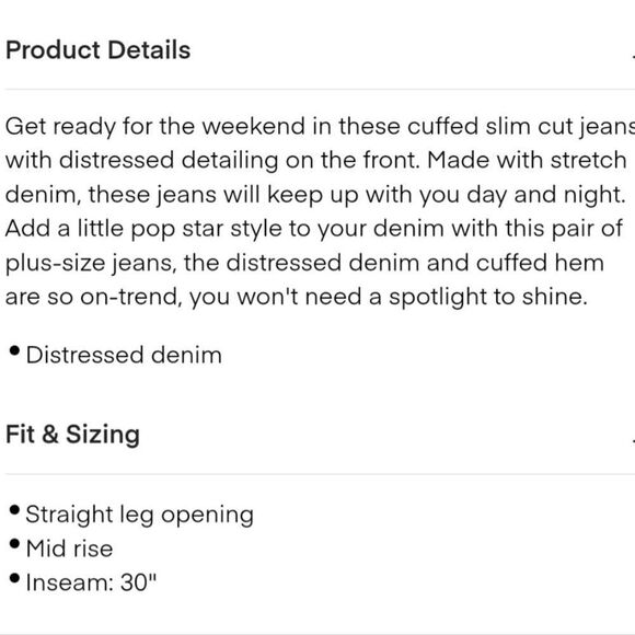 PLUS size! Seven7 Stretch Distressed Bleach Wash Ankle Jeans - Picture 6 of 11